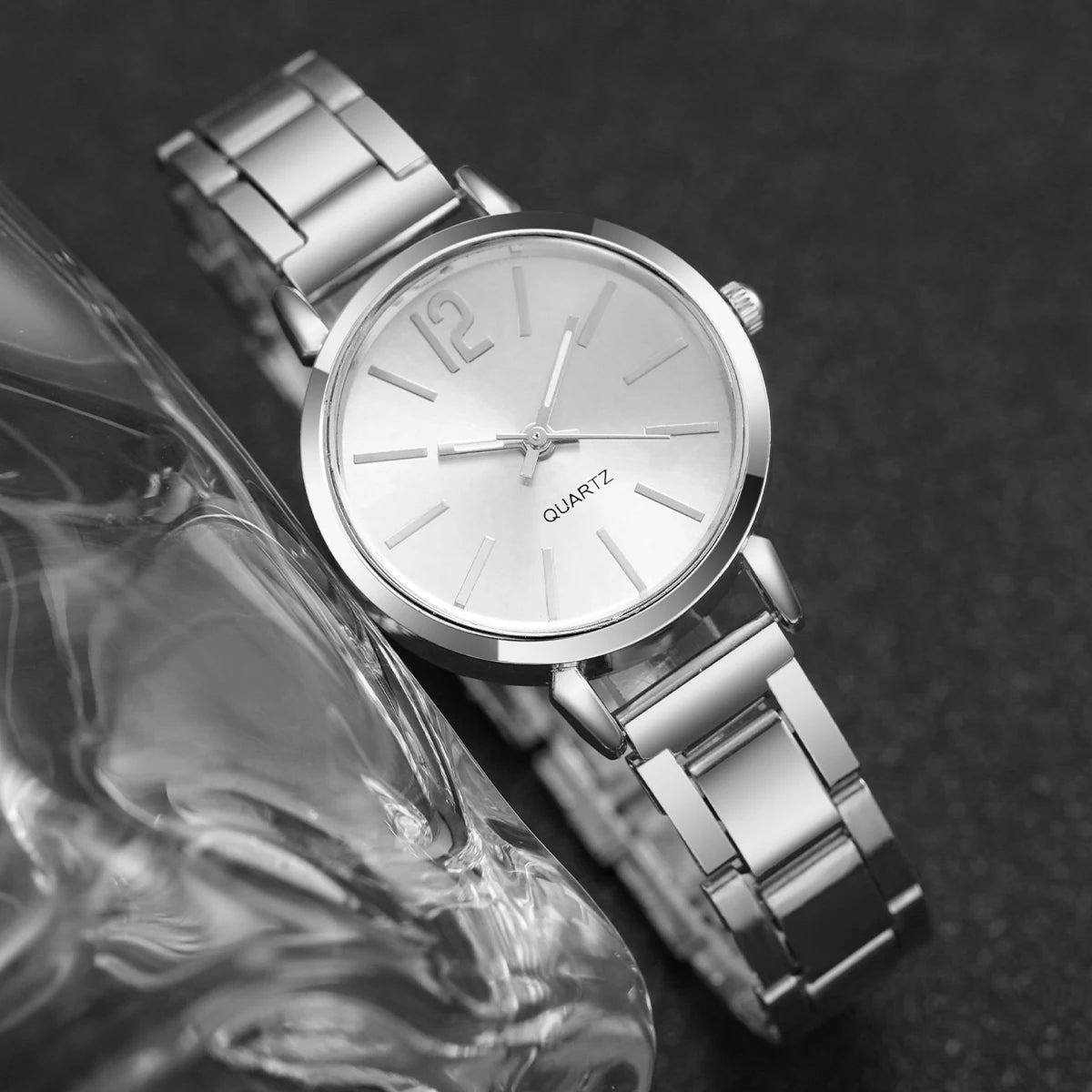 Conjunto Feminino 6 Peças – Relógio Quartz com Pulseira