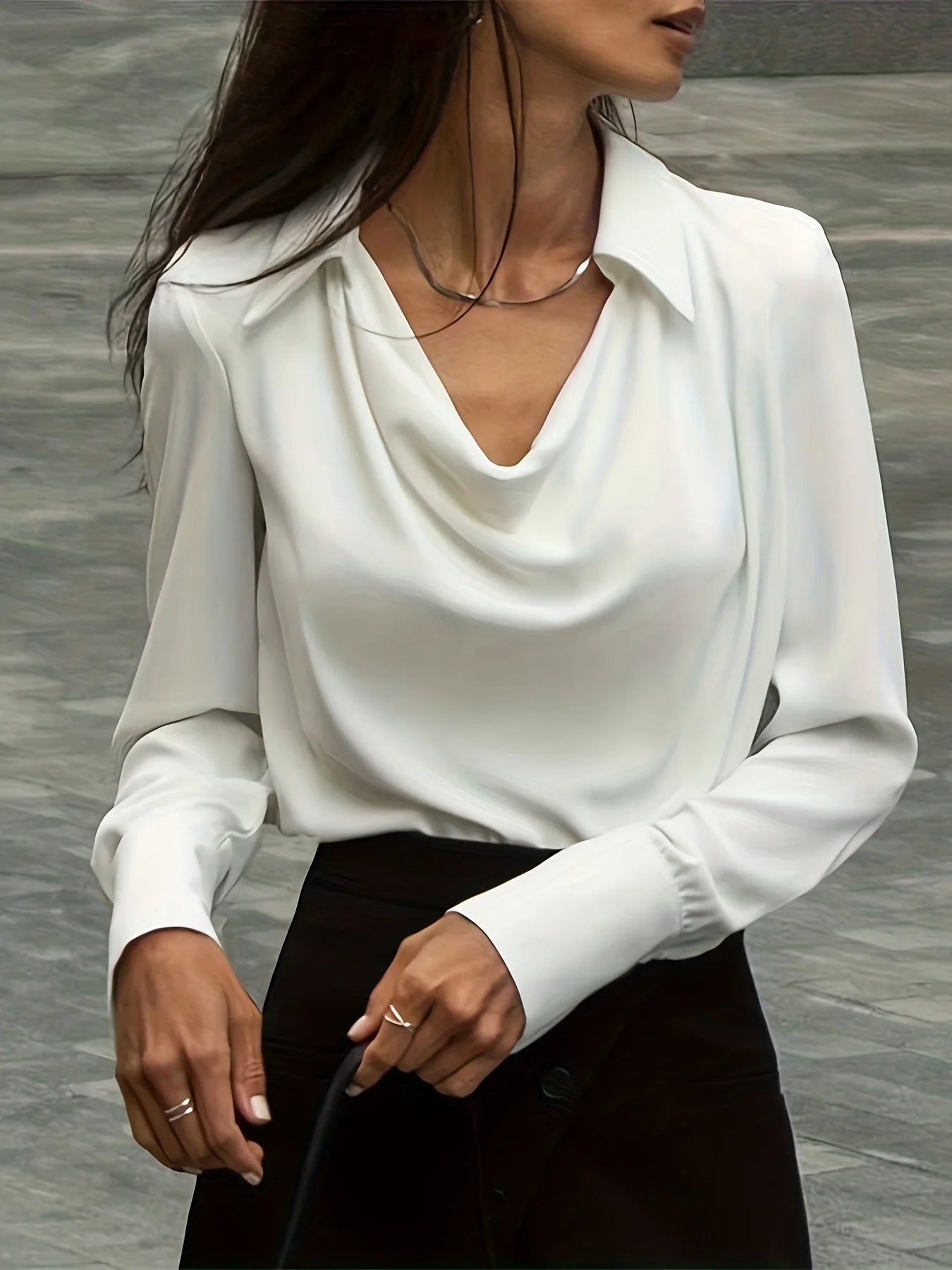 Blusa de Manga Comprida – Casual e Office para Outono