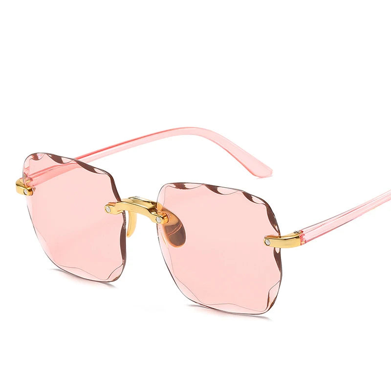 Square Rimless Sunglasses – Luxury Design with UV400 Lenses