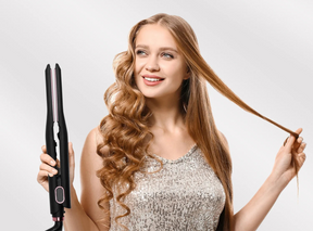 Mini Ceramic Hair Straightener with Tourmaline – Ideal for Short Hair, Beards and Pixie Cuts – 3/10 Inch Blade