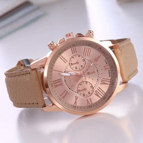 Luxury Women's Watch – Classic Style with Multicolor Dial and Roman Numerals