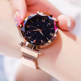 Women's Starry Sky Watch – Glittery Dial, Mesh Strap and Magnetic Clasp