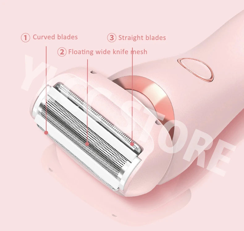 2-in-1 Electric Women's Trimmer and Epilator – Epilator for Face, Bikini, Underarms and Legs | IPX7 Waterproof