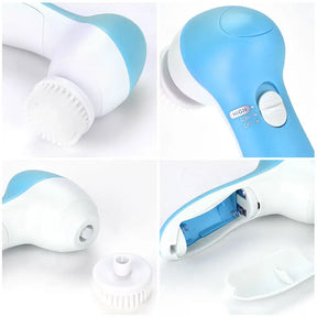 5-in-1 Luxury Facial Cleansing Brush – Spa Massager, Blackhead Removal and Deep Skin Care