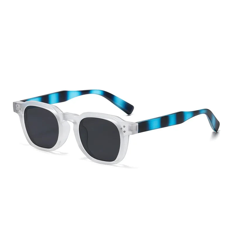 Vintage Oval Studded Sunglasses – Unisex Style with Blue Light Protection