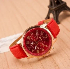 Luxury Women's Watch – Classic Style with Multicolor Dial and Roman Numerals