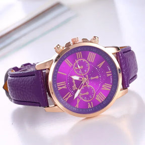 Luxury Women's Watch – Classic Style with Multicolor Dial and Roman Numerals