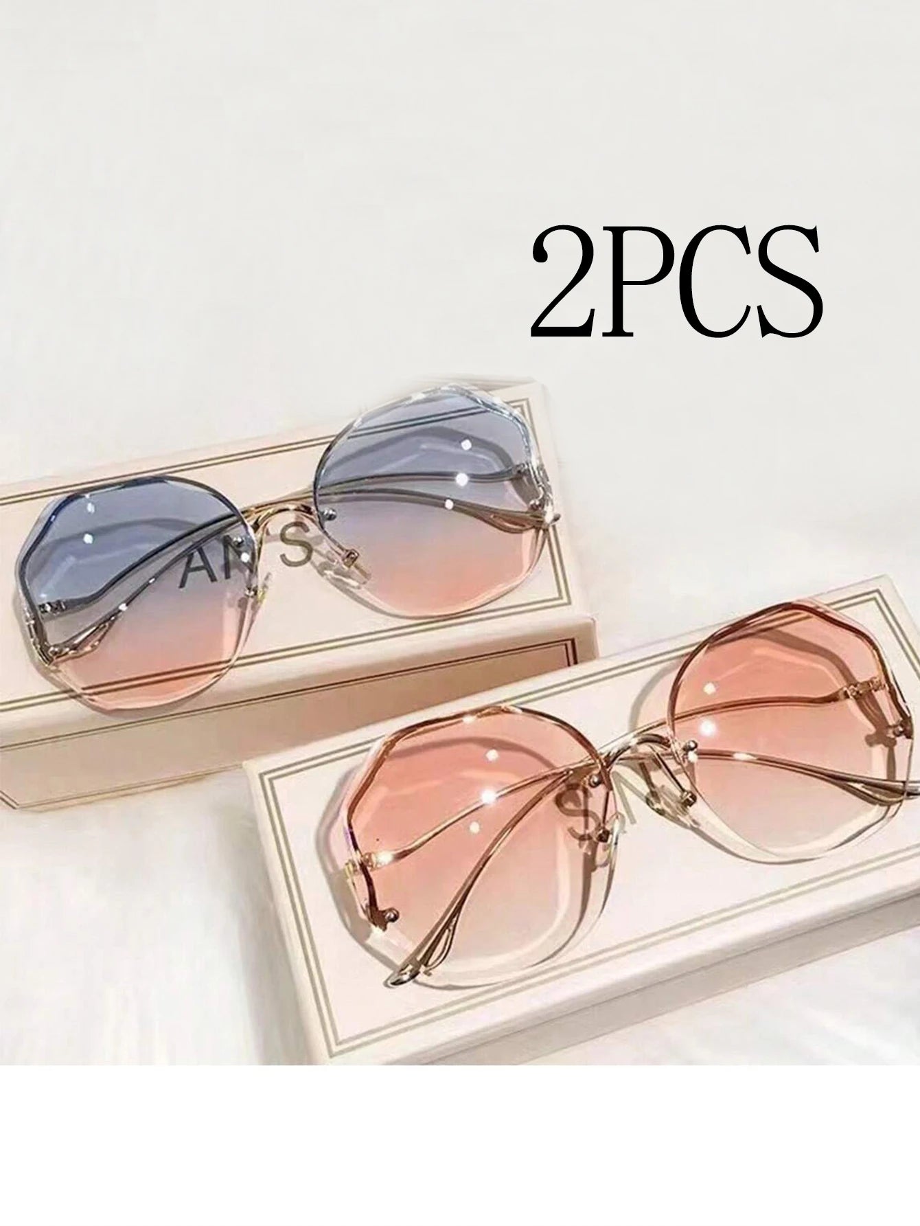 Women's Oversized Sunglasses – Vintage Style with Metal Frame and UV400 Protection
