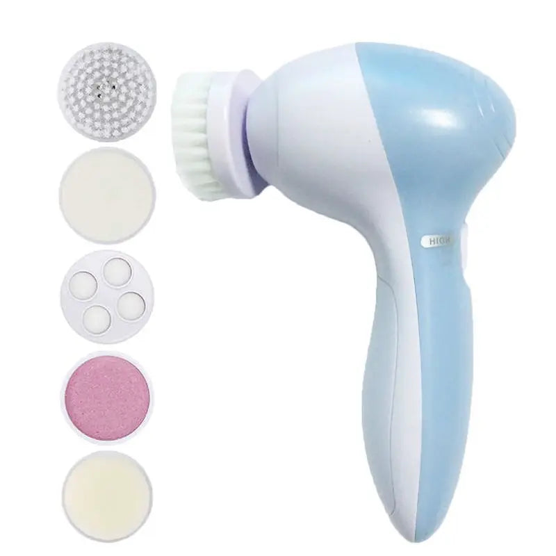 5-in-1 Luxury Facial Cleansing Brush – Spa Massager, Blackhead Removal and Deep Skin Care