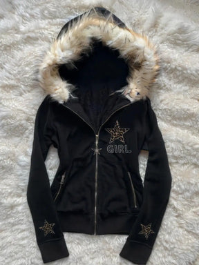 Casaco Feminino de Inverno – Urban Chic, Capuz com Pêlo