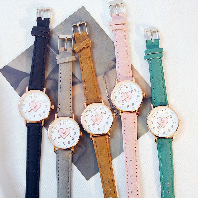 Women's Watch with Heart-Shaped Dial – Delicate Design