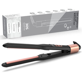 Mini Ceramic Hair Straightener with Tourmaline – Ideal for Short Hair, Beards and Pixie Cuts – 3/10 Inch Blade