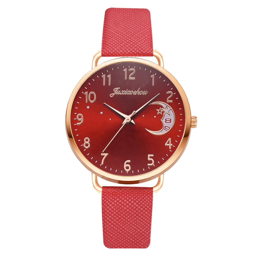 Watch Set with Leather Strap and Bracelet | Elegant and Modern Design
