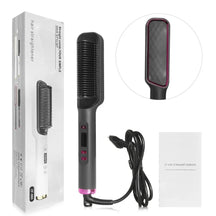 Electric Straightening Brush with Negative Ions – Multifunctional Straightening Comb with Anti-Scald Protection