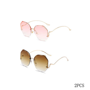 Women's Oversized Sunglasses – Vintage Style with Metal Frame and UV400 Protection