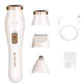 Deluxe Electric Epilator for Women – Portable and Painless Trimmer for Face, Legs, Underarms and Bikini Area
