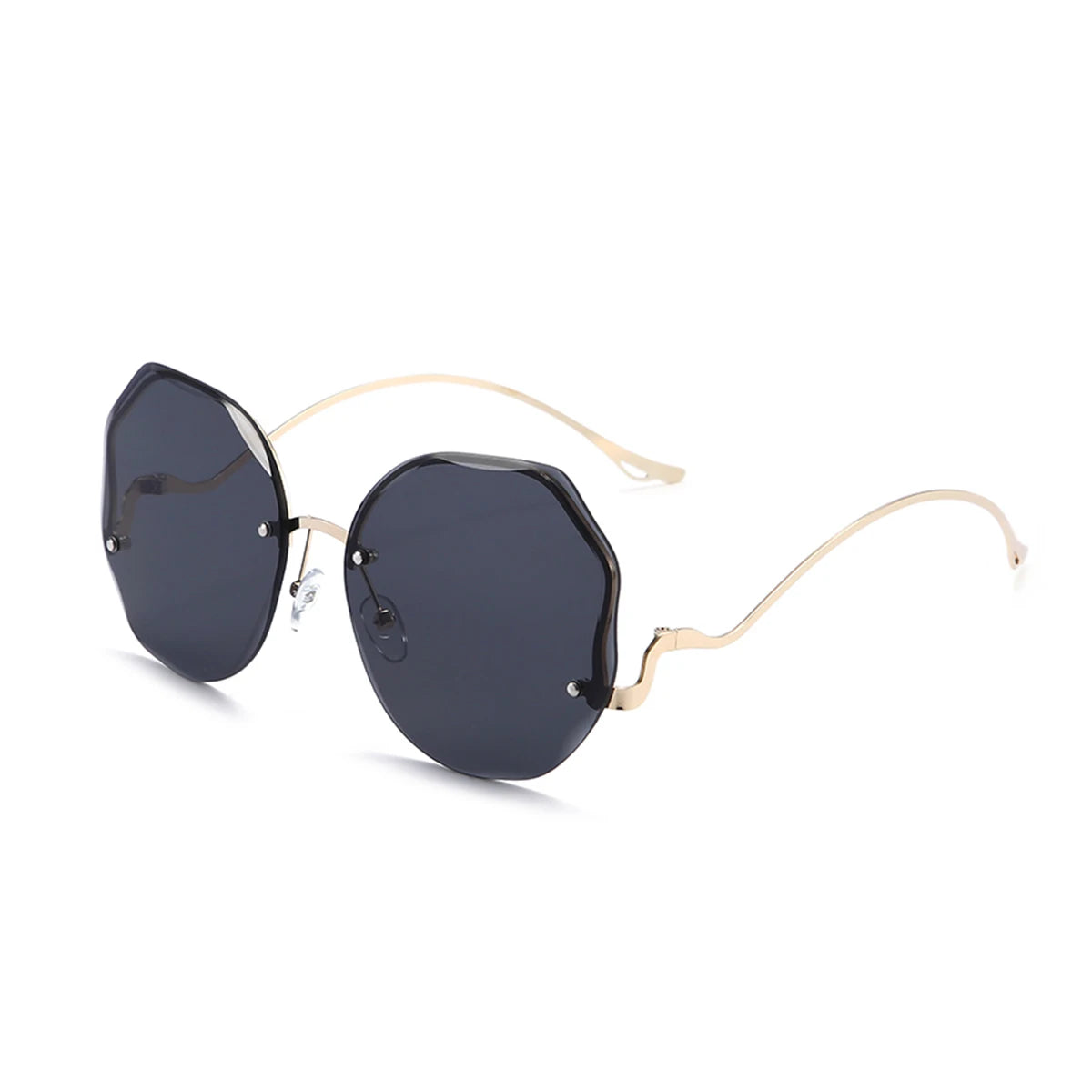 Women's Oversized Sunglasses – Vintage Style with Metal Frame and UV400 Protection
