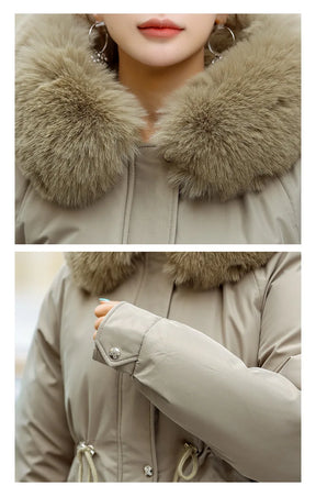 Casaco Parka Feminina de Inverno – Capuz com Pêlo e Corte Elegante