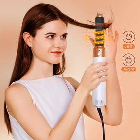 5-in-1 Professional Hair Dryer, Hot Comb, Curling Iron, and Straightener Set – Complete Styling Tool