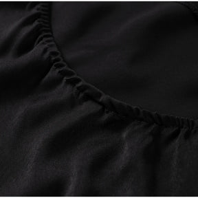 Satin Prom Dress with Bow – Elegant, Halter Neckline, Off-the-Shoulder and Open Back