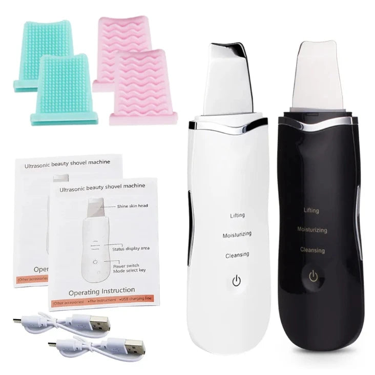 Luxury Ultrasonic Facial Cleansing Spatula – Peeling, Lifting and Blackhead Removal for Radiant Skin