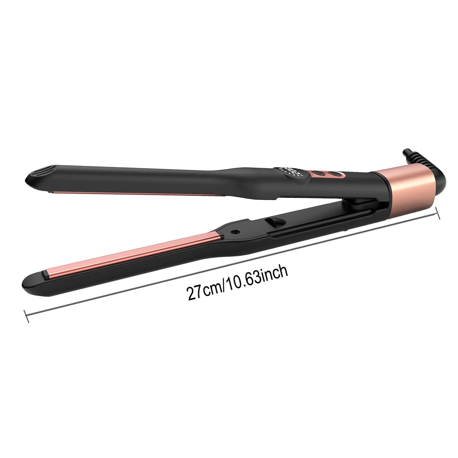 Mini Ceramic Hair Straightener with Tourmaline – Ideal for Short Hair, Beards and Pixie Cuts – 3/10 Inch Blade