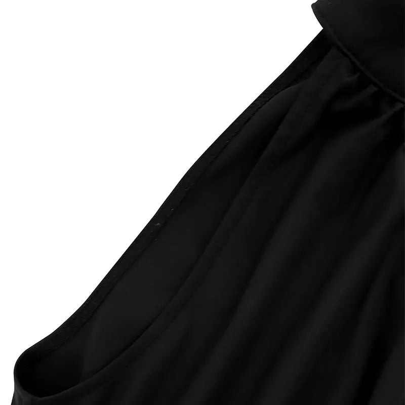Elegant Women's Sleeveless Jumpsuit – Slim Fit, Classic Black and Casual Style