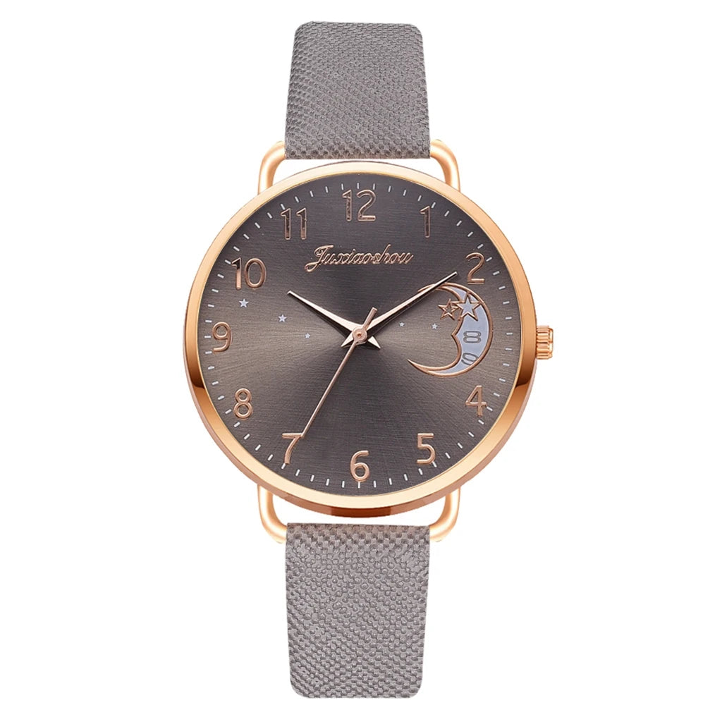 Watch Set with Leather Strap and Bracelet | Elegant and Modern Design