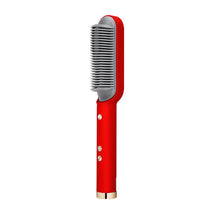 2-in-1 Electric Straightening Brush – Fast Heating Straightener and Curler
