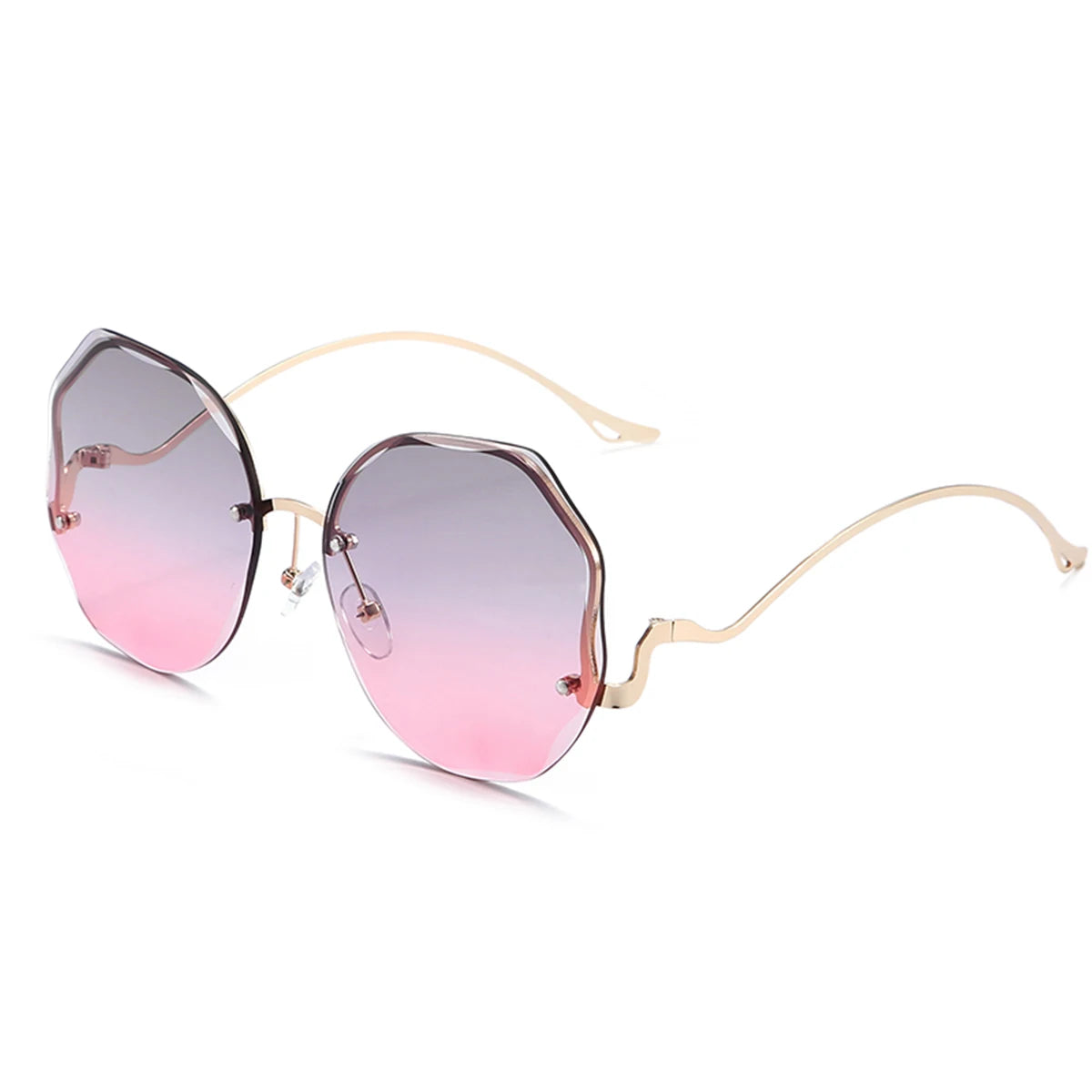Women's Oversized Sunglasses – Vintage Style with Metal Frame and UV400 Protection