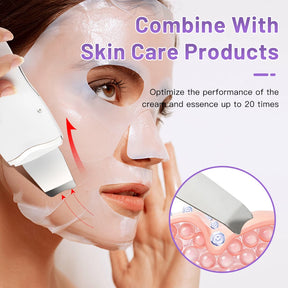 Luxury Ultrasonic Facial Cleansing Spatula – Peeling, Lifting and Blackhead Removal for Radiant Skin