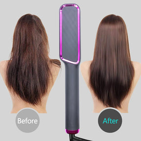 Electric Straightening Brush with Negative Ions – Multifunctional Straightening Comb with Anti-Scald Protection