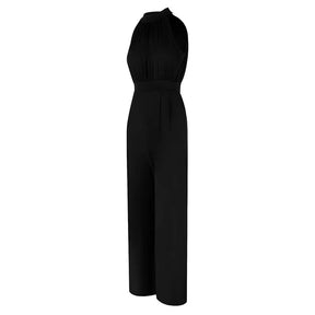 Elegant Women's Sleeveless Jumpsuit – Slim Fit, Classic Black and Casual Style
