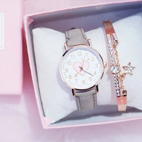 Women's Watch with Heart-Shaped Dial – Delicate Design