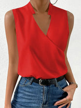 Camiseta Elegante Sem Mangas com Decote em V – Casual para Escritório Primavera/Verão
