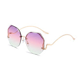 Women's Oversized Sunglasses – Vintage Style with Metal Frame and UV400 Protection