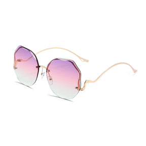 Women's Oversized Sunglasses – Vintage Style with Metal Frame and UV400 Protection