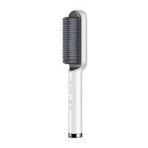 2-in-1 Electric Straightening Brush – Fast Heating Straightener and Curler