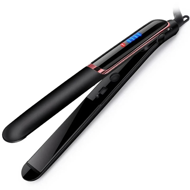 Professional Hair Straightener with Ceramic Technology and Negative Ions – Fast Heating and LCD Screen 