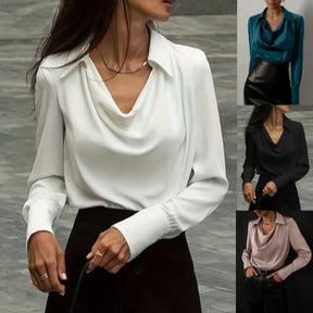 Blusa de Manga Comprida – Casual e Office para Outono