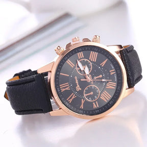Luxury Women's Watch – Classic Style with Multicolor Dial and Roman Numerals