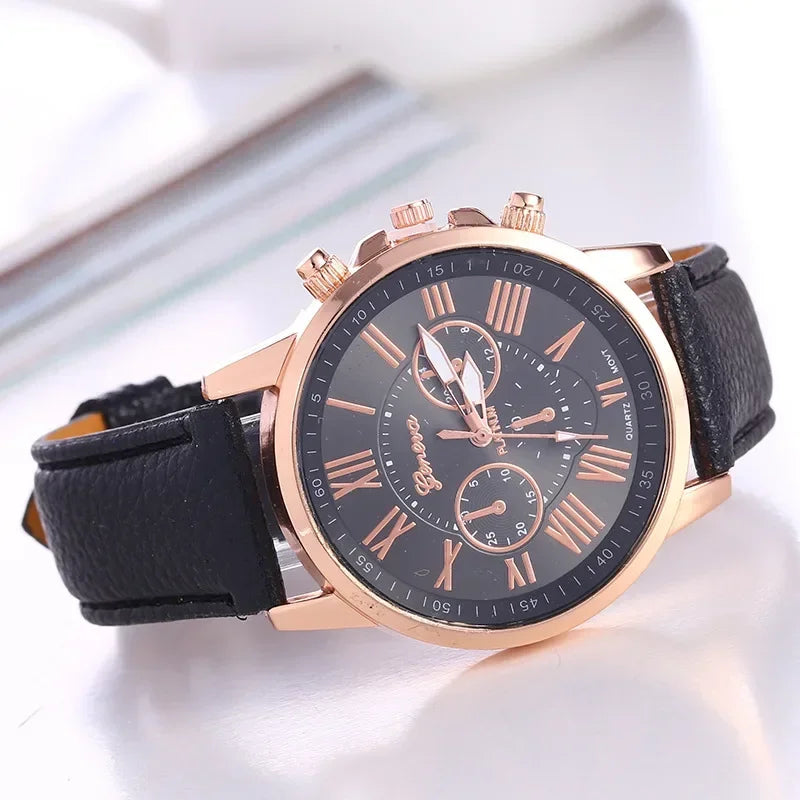 Luxury Women's Watch – Classic Style with Multicolor Dial and Roman Numerals