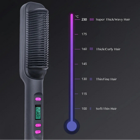 Electric Straightening Brush with Negative Ions – Multifunctional Straightening Comb with Anti-Scald Protection