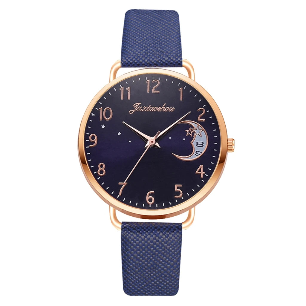 Watch Set with Leather Strap and Bracelet | Elegant and Modern Design