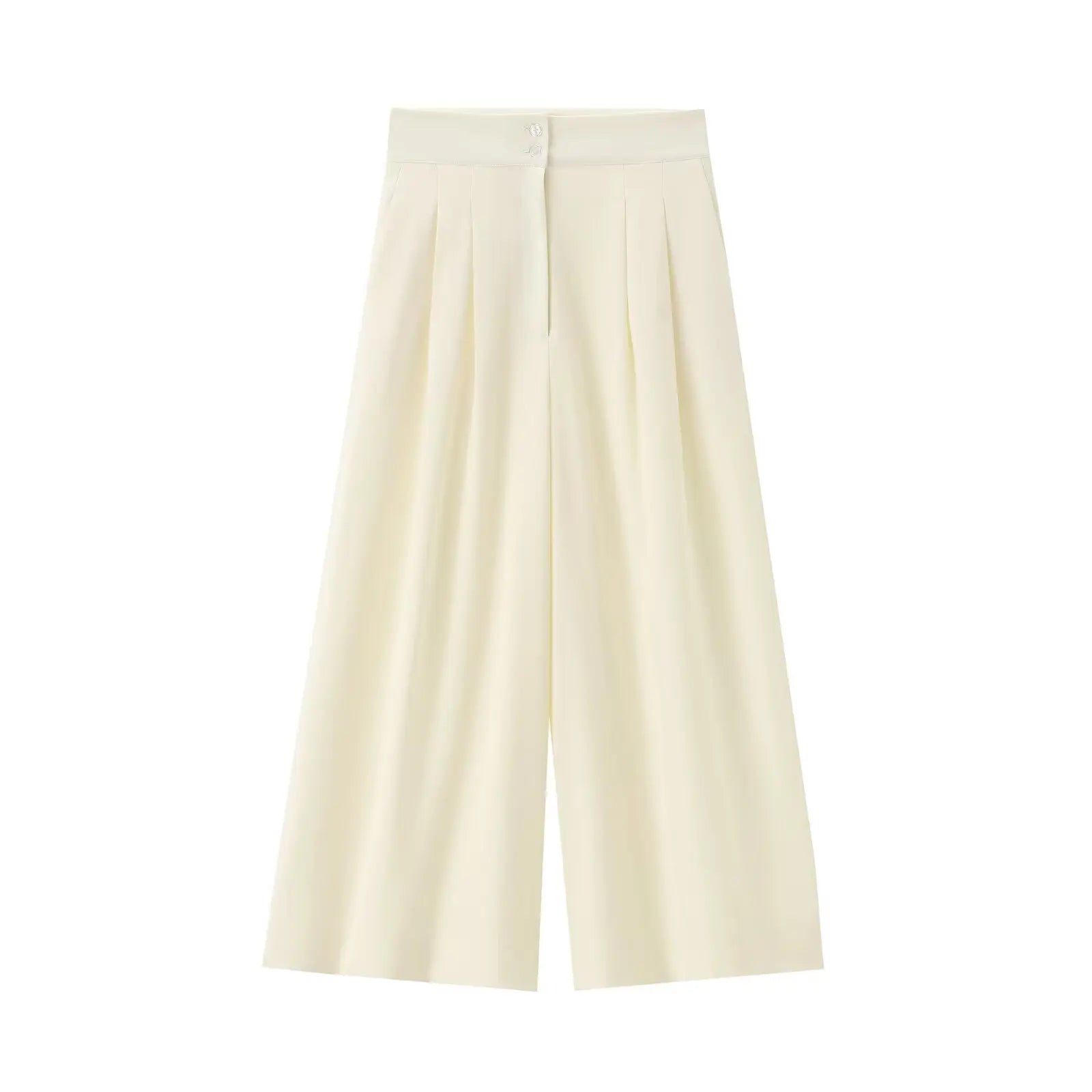 Women's Sleeveless Top and Pants Set – V-Neck, Elegant Belt, and Straight Cut 