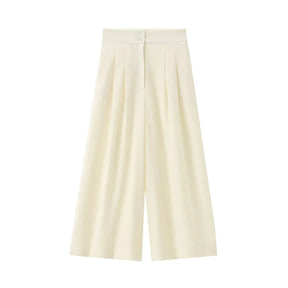 Women's Sleeveless Top and Pants Set – V-Neck, Elegant Belt, and Straight Cut 
