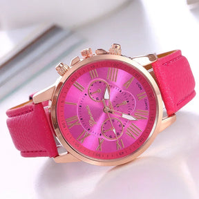 Luxury Women's Watch – Classic Style with Multicolor Dial and Roman Numerals