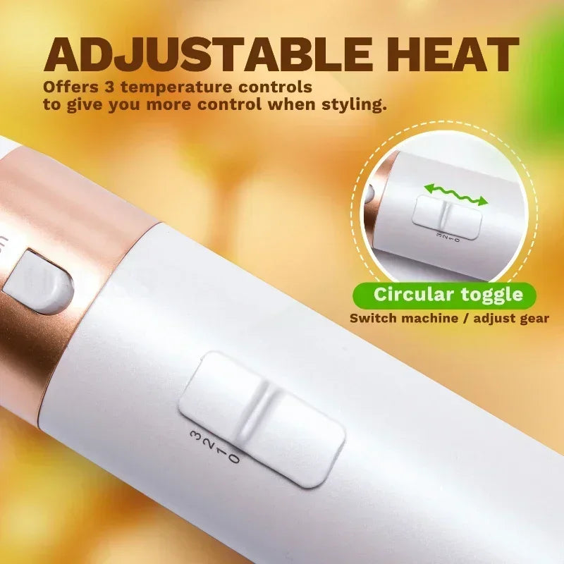 5-in-1 Professional Hair Dryer, Hot Comb, Curling Iron, and Straightener Set – Complete Styling Tool