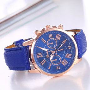 Luxury Women's Watch – Classic Style with Multicolor Dial and Roman Numerals
