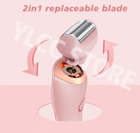 2-in-1 Electric Women's Trimmer and Epilator – Epilator for Face, Bikini, Underarms and Legs | IPX7 Waterproof